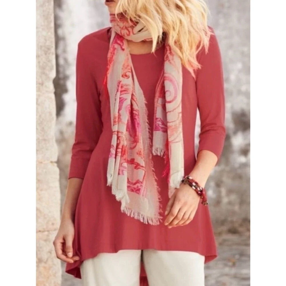 Peruvian Connection Azalea Tunic Top | Red | Medium - Picture 3 of 8